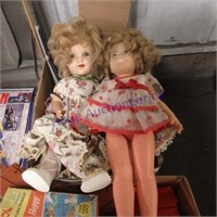 Dolls, misc toys, lunch box