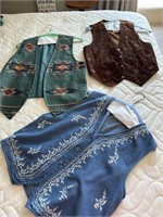 Southwestern to Leather to Casual Vest small to