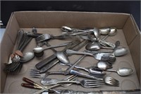 Assorted Silverware, etc, Some Silver Plated