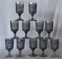 Set of 11 Vintage Silver Carnival Juice Glasses