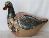Vintage Artisan Signed Mexico Pottery Duck