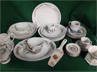 Large Assortment of China Plates, Cups, Saucers