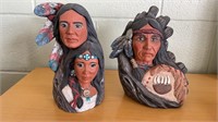 2 Native American Figurines (Ceramic)