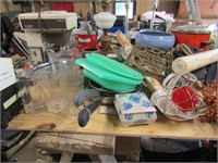 HUGE LOT OF GLASS-KITCHENWARE-MISC