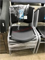 LIFETIME STACKING CHAIR, BLACK MSRP 49