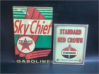 2 Contemporary Gasoline Signs