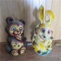 Vintage Bear & Bunny Banks