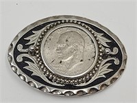 Ike Dollar Coin Belt Buckle