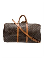 Louis Vuitton Brown Keepall Bandouliere 60