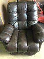 Brown Leather Recliner, 41”T x 39”W