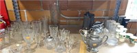 Glassware and Metal Tea Pots - Glass Cups,