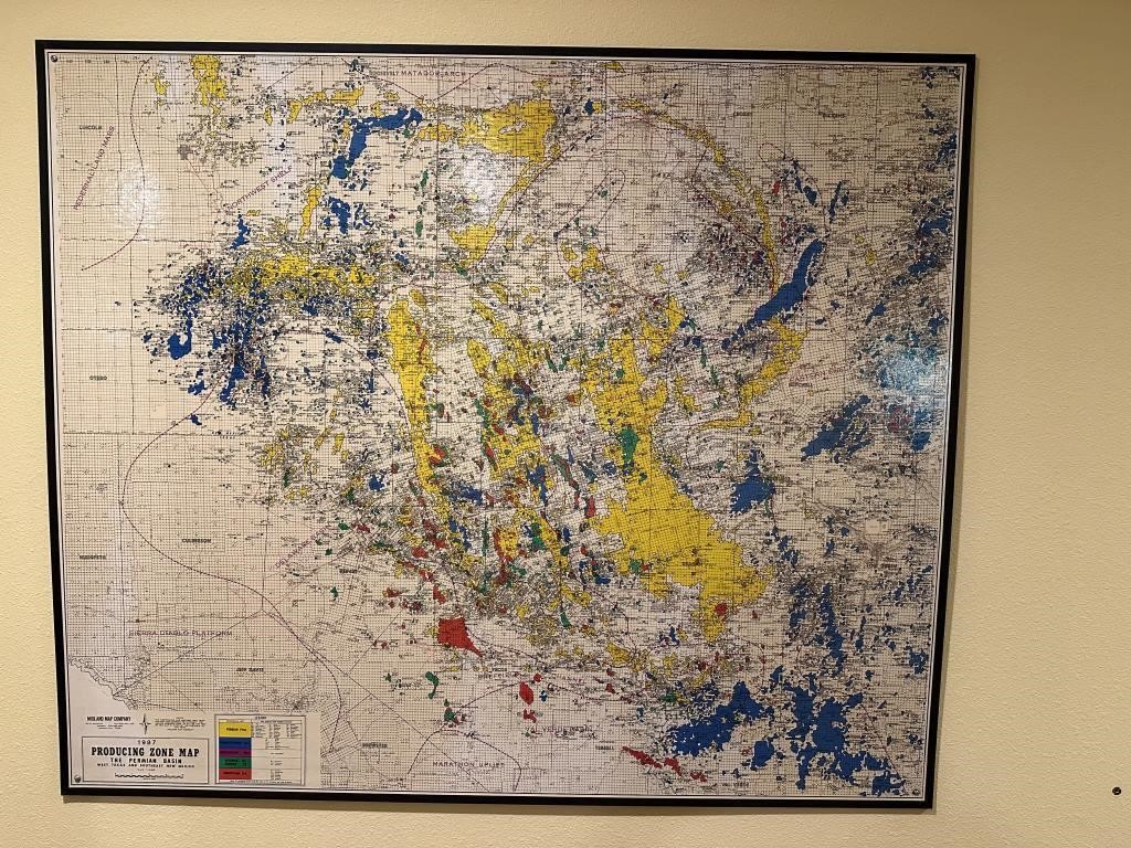 1987 Permian Basin Producing Zone Map