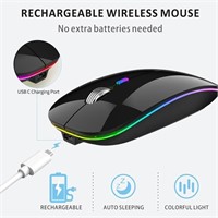 Uiosmuph LED Wireless Silent Mouse, G12 Slim