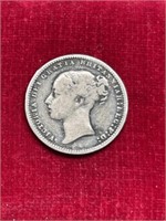 1877 Silver coin United Kingdom 0.925 silver one