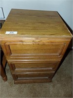 3 Drawer Night Stand, End Table 18 x17 x 27