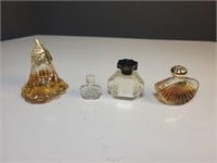 4x Vintage cologne perfume bottles