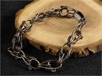 Antique 800 Silver Unique Link Bracelet