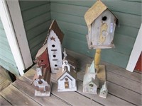 6 DERCATIVE BIRD HOUSES