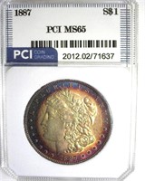 1887 Morgan PCI MS65 Fabulous Color