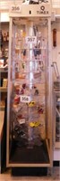 Vintage Timex watch display cabinet, lights up