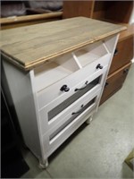 Wooden 3-Drawer Chest - 26"Wx13"Dx35"H