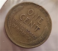 1945 S USD 1 cent coin.