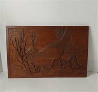 Roy Cillis Hand Carved Pheasant Wood Plaque U15E