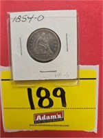 1854-O SITTING QUARTER