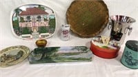Plastic Tray and Vintage Tin Lot