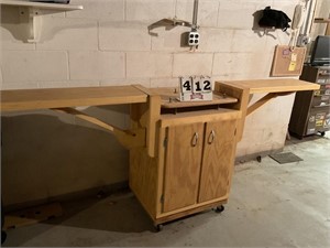 Custom made work table on wheels