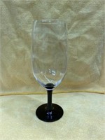 (12) Black Stemmed Iced Tea Goblets