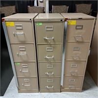 3 Metal Filing Cabinets