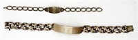 (2) STERLING SILVER ID BRACELETS TAXCO