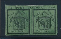 SWITZERLAND #2L4 PAIR FORGERY MINT FINE-VF NG HR