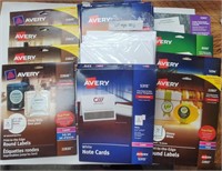 Avery Labels, assorted x12