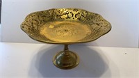 Brass footed pedestal bowl