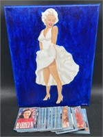 (A) Marilyn Monroe 11x14 painting plus collector