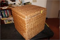 Wicker storage basket