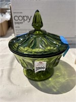 Green Candy Jar with Lid