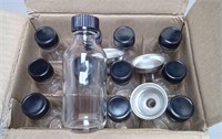 12ct Small Glass Jars w/Funnels
