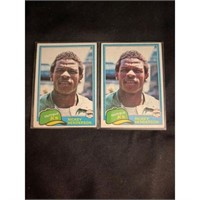 (2) 1981 Topps Rickey Henderson Cards
