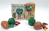 2 Vintage Pete the Pepper w/ Mr. Potato Head Sets