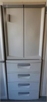 Sterilite two piece two door four drawer plastic