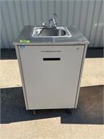 Portable sink with hot water heater