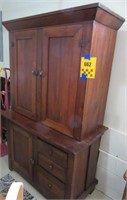 Primitive Kitchen Cupboard 2 pieces 72"H, 43" W, "