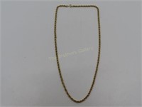 14K Gold Rope Chain, 5.5g - 18" Long