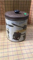 Old canister tin