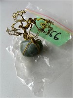 #2366 Gold wire tree on polished Jasper