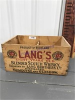 Langs whisky wood box