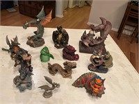 Assorted dragons and wizard decor